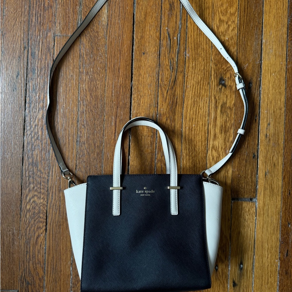 Kate Spade Black and Cream Crossbody Bag